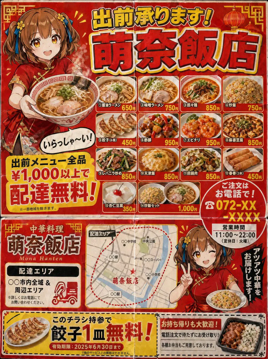 写菜单设计提示词 成品示范